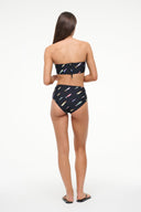 Image DEVON HIGH RISE BIKINI BOTTOM | POP SARDINES BLACK 3 of 4