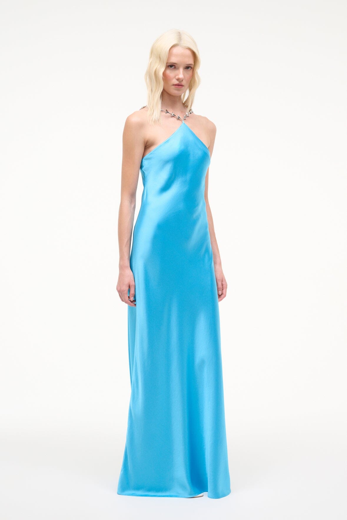 cadence dress island blue STAUD Cadence Dress in Blue