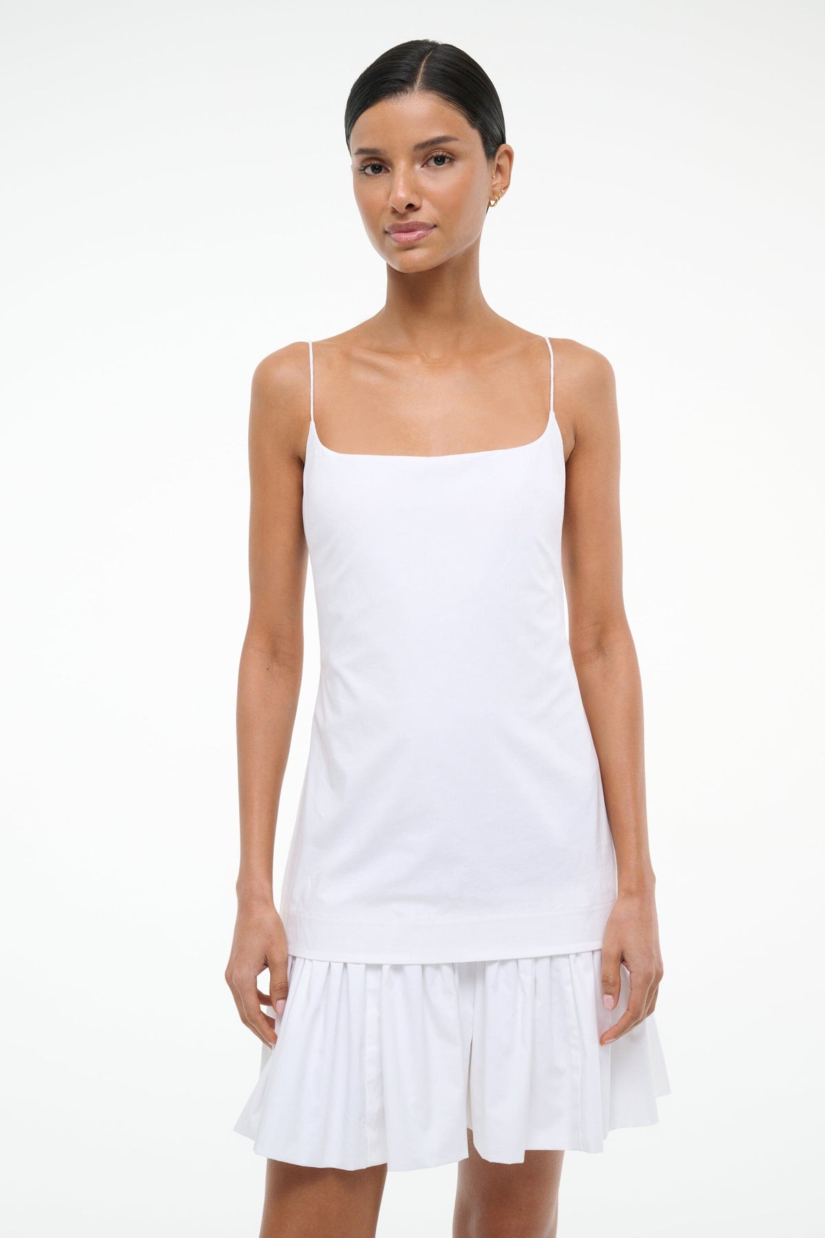 Image ARI MINI DRESS | WHITE 2 of 6 and Clicking this image will trigger a zoom pop-up