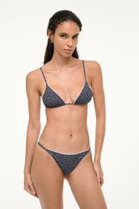 SISLEY STRING BIKINI BOTTOM | BLACK WOODBLOCK DITSY FLORAL