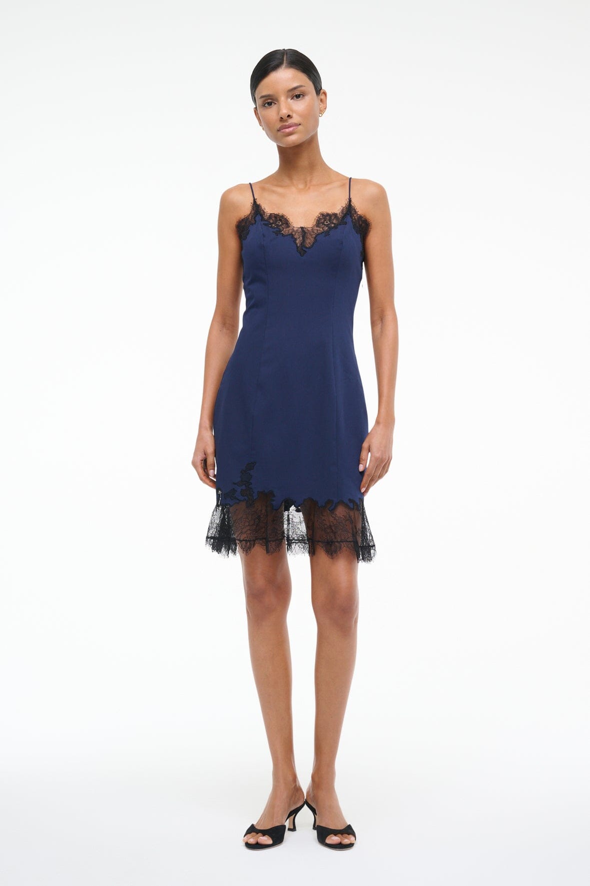 Image NADIA MINI DRESS | NAVY 1 of 6 and Clicking this image will trigger a zoom pop-up