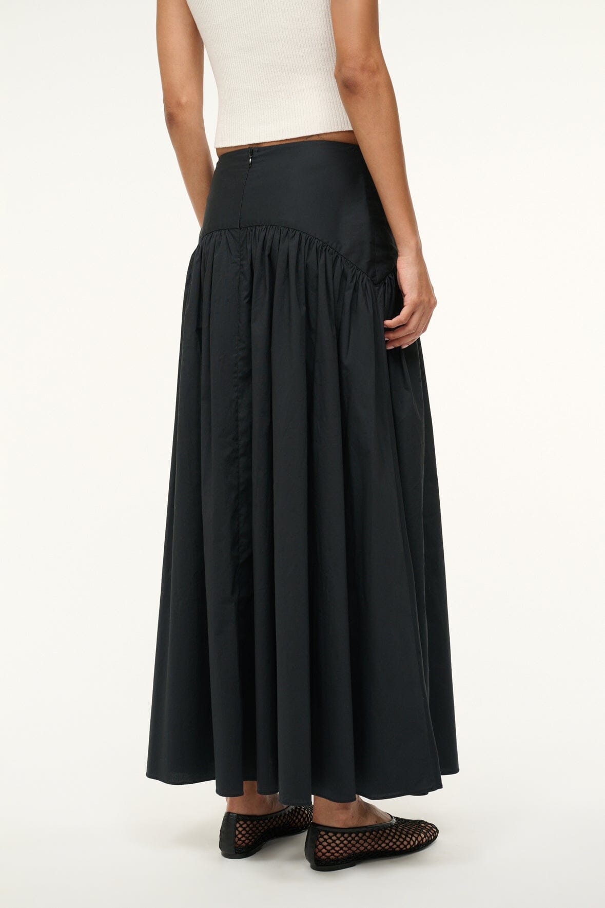 スカート STAUD Woman Skirt Black R24P6128PT BLK ANNETTE SKIRT BLACK