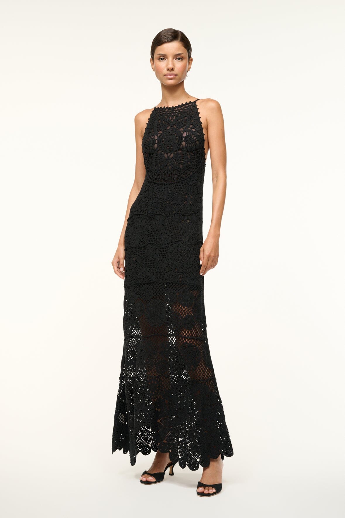 ワンピース STAUD Woman Dress Multicolor R24F2195NP CHWH WHIMSY DRESS BLACK