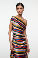 PHARE SILK MAXI DRESS | ARTIST STRIPE