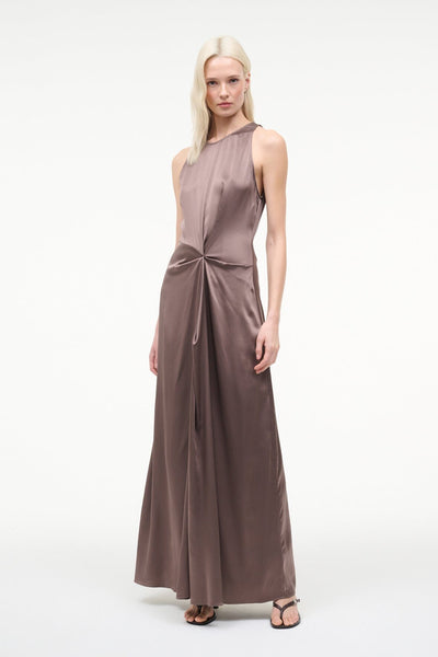 STAUD, Jaelyn Silk Dress in Mink, Size 2 STAUD, Jaelyn Silk Dress in Mink, Size 2