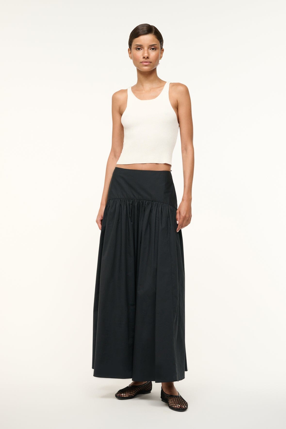 ODIN SILK SKIRT BLACK