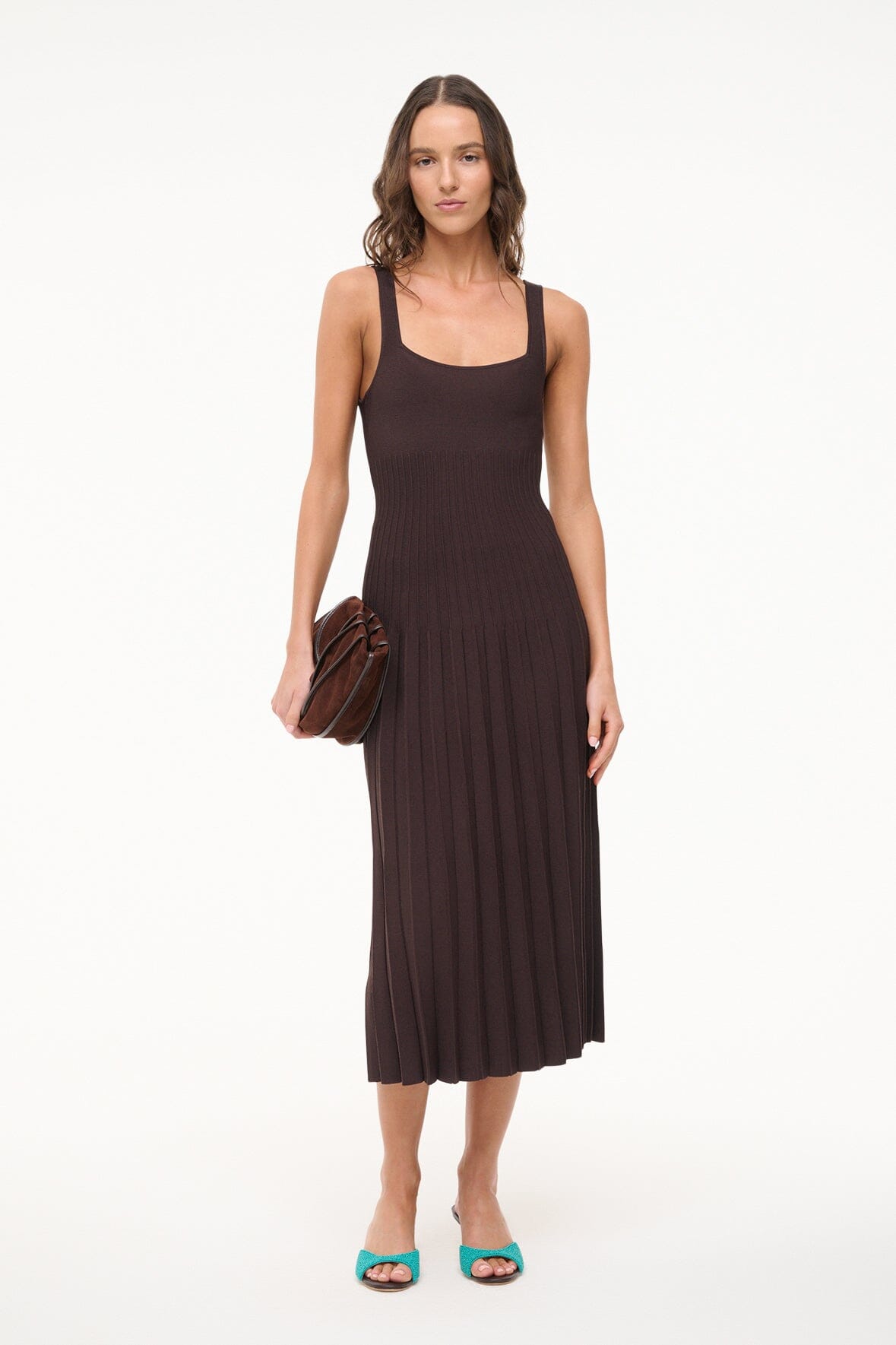 Image ELLISON DRESS | EARTH 1 of 6 and Clicking this image will trigger a zoom pop-up
