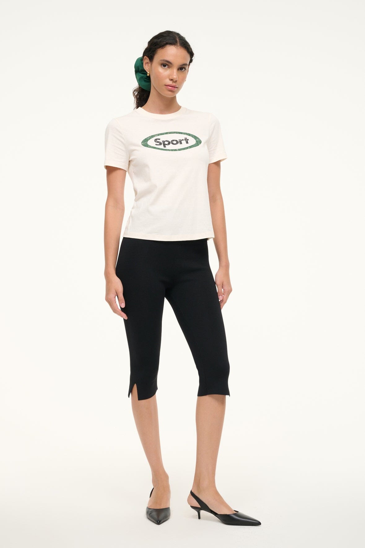 Image LULU SPORT TEE | IVORY 2 of 6 and Clicking this image will trigger a zoom pop-up