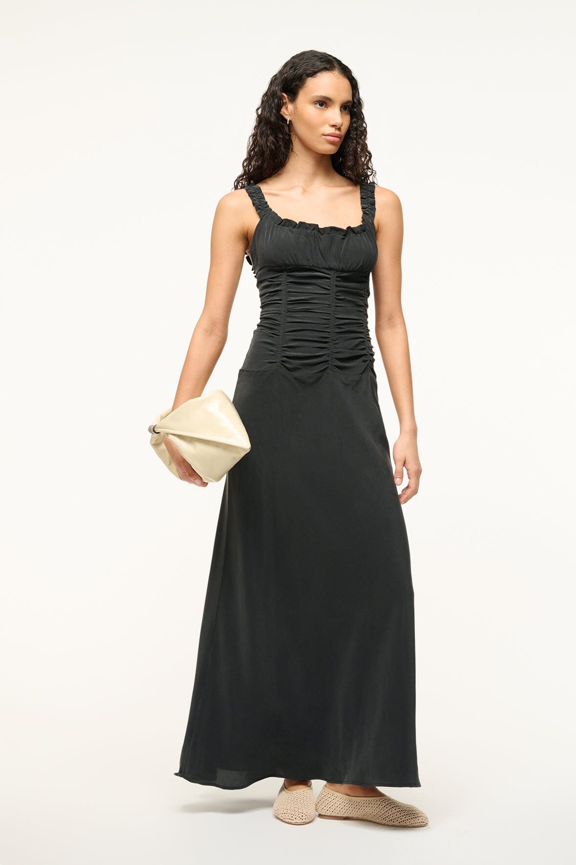 Image NIC SILK MAXI DRESS | BLACK 5 of 6 and Clicking this image will trigger a zoom pop-up