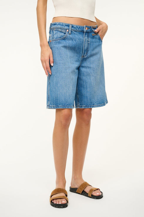 Go to STAUD + WRANGLER THE BERMUDA SHORT MID BLUE view 2
