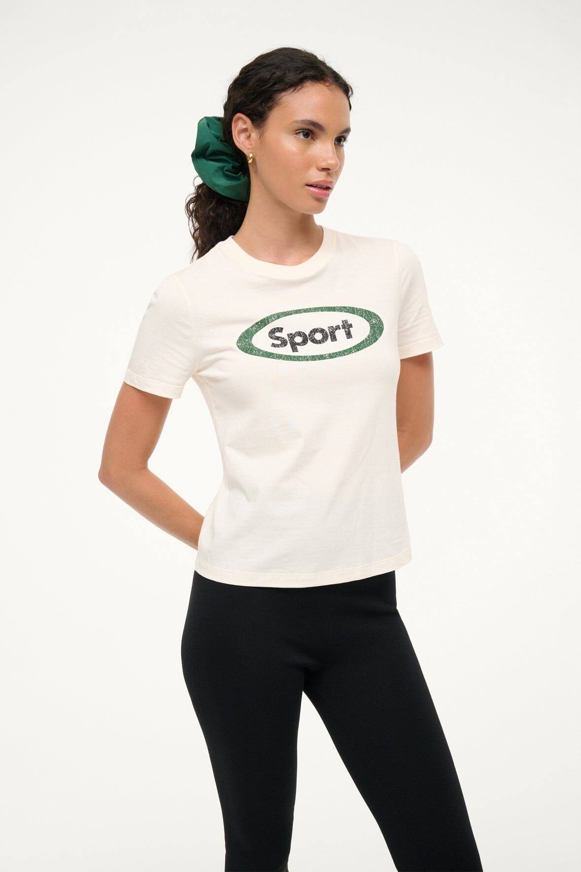 Image LULU SPORT TEE | IVORY 3 of 6 and Clicking this image will trigger a zoom pop-up