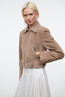 HUGO SUEDE JACKET | DUNE DUNE / XS