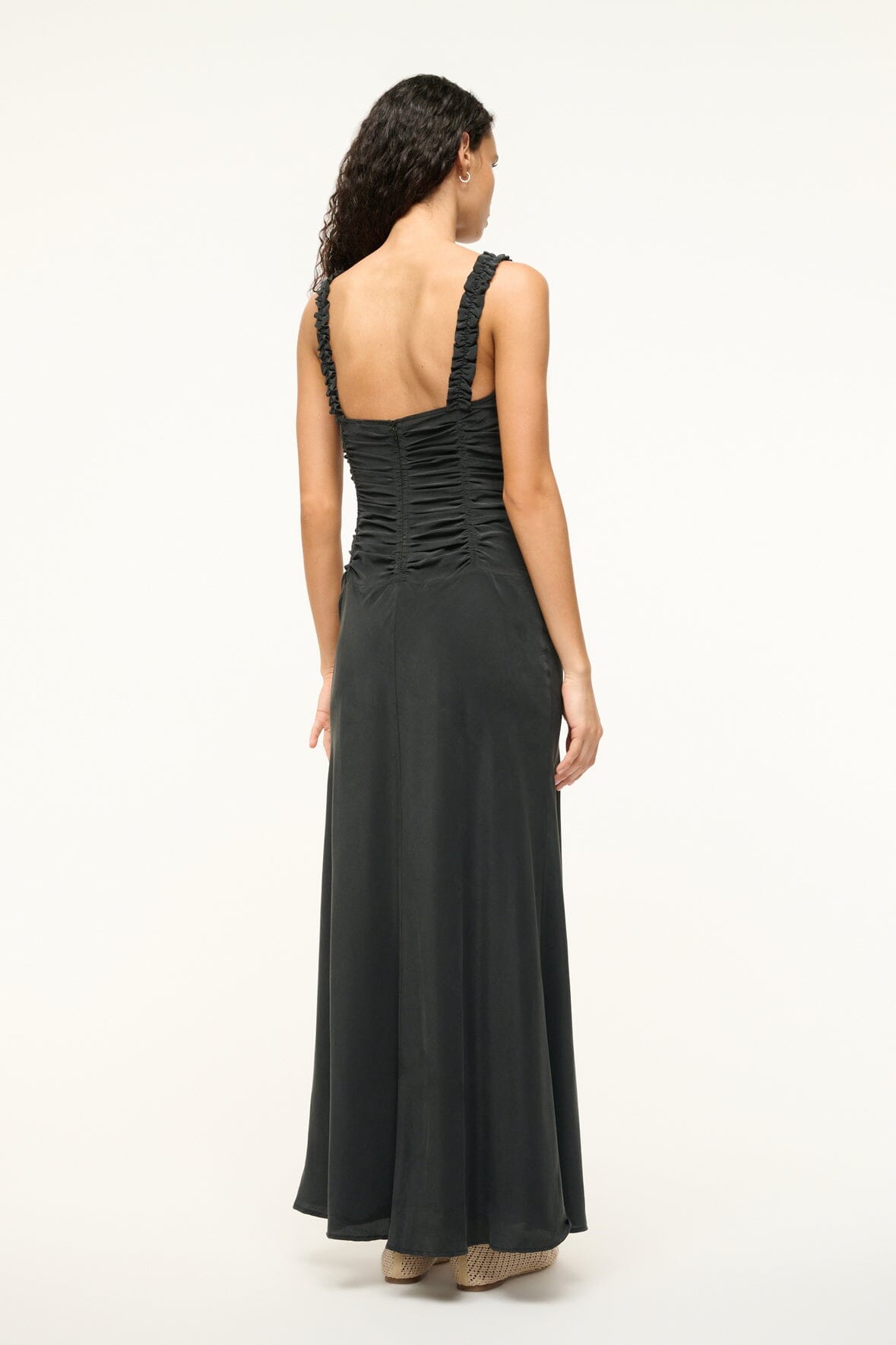 Image NIC SILK MAXI DRESS | BLACK 4 of 6 and Clicking this image will trigger a zoom pop-up