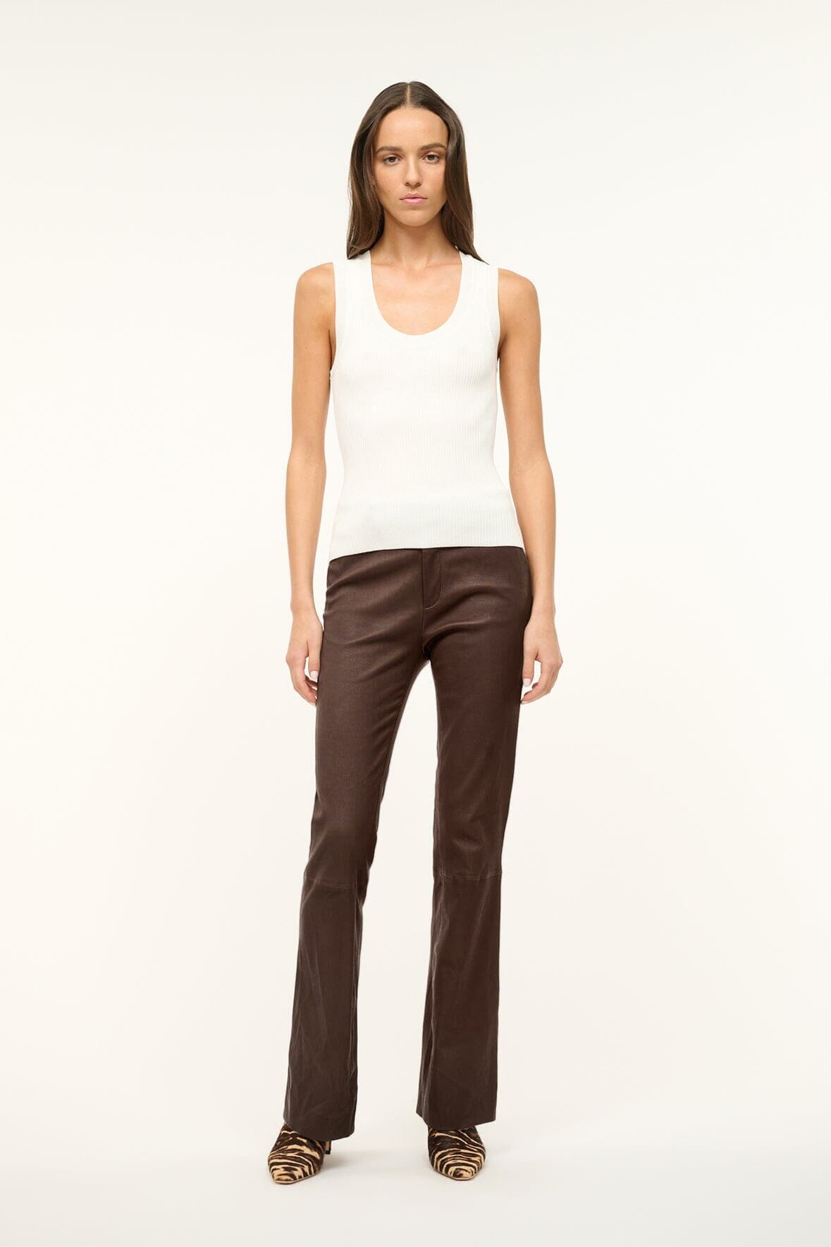 Image HANOVER LEATHER PANT | TIRAMISU 1 of 5 and Clicking this image will trigger a zoom pop-up