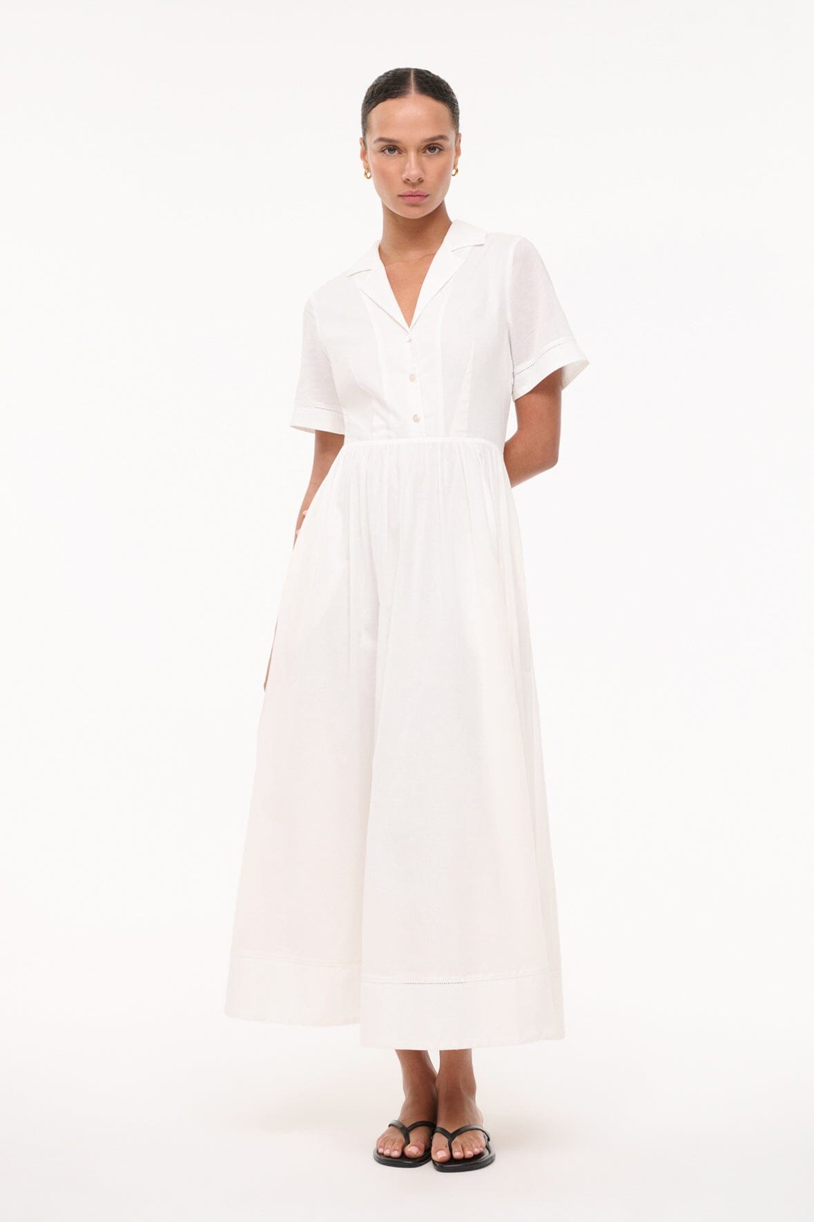 Image MERYL DRESS | WHITE 5 of 6 and Clicking this image will trigger a zoom pop-up