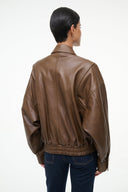 Image EUGENE LEATHER JACKET | TRUFFLE 4 of 6