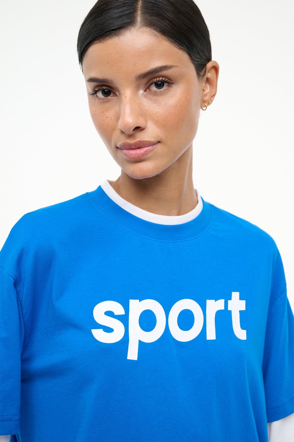 Image JUNIOR LONG SLEEVE TEE | VARSITY BLUE WHITE 4 of 4 and Clicking this image will trigger a zoom pop-up