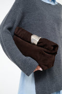 CUFF CLUTCH | ESPRESSO SUEDE