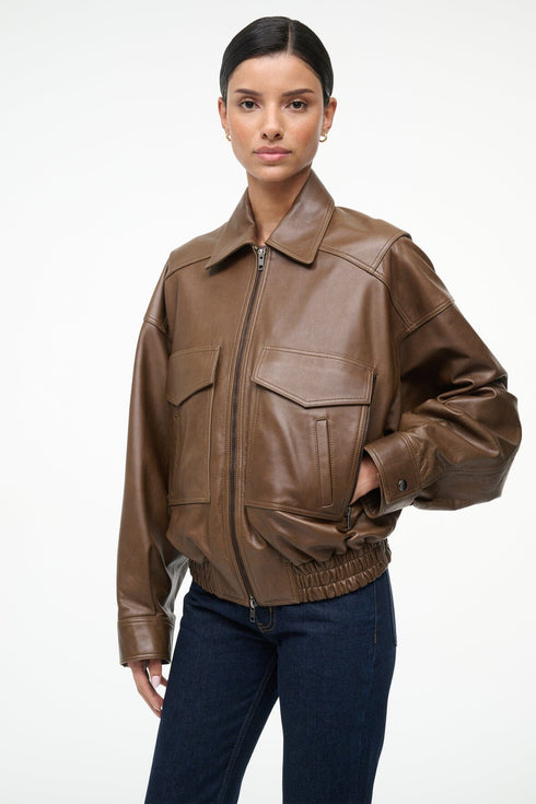Go to EUGENE LEATHER JACKET TRUFFLE view 2