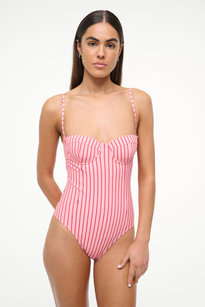 STAUD MAEVE ONE PIECE MONTAUK STRIPE