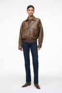 Image EUGENE LEATHER JACKET | TRUFFLE 5 of 6