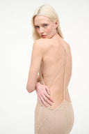 STAUD RHEA DRESS CHAMPAGNE STAUD RHEA DRESS CHAMPAGNE
