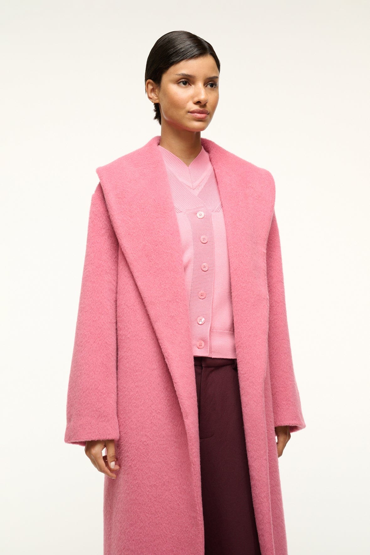 Image DAKOTA COAT | DAMASK PINK 4 of 7 and Clicking this image will trigger a zoom pop-up