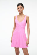 MADISON LINEN MINI DRESS | ORCHID