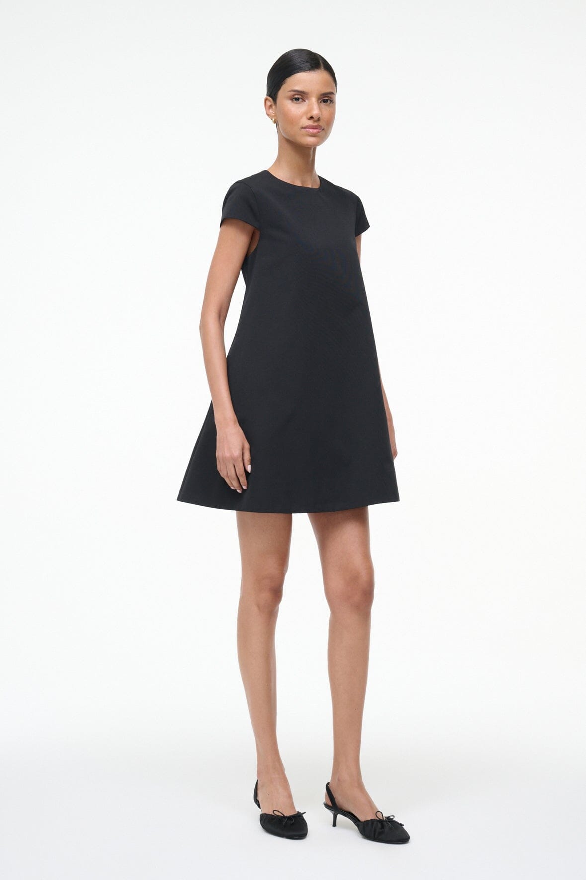 STAUD, Mia Dress in Black, Size 2