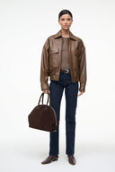 Image EUGENE LEATHER JACKET | TRUFFLE 3 of 6