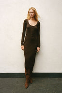 Image SABRINA DRESS | DARK CHOCOLATE 5 of 6