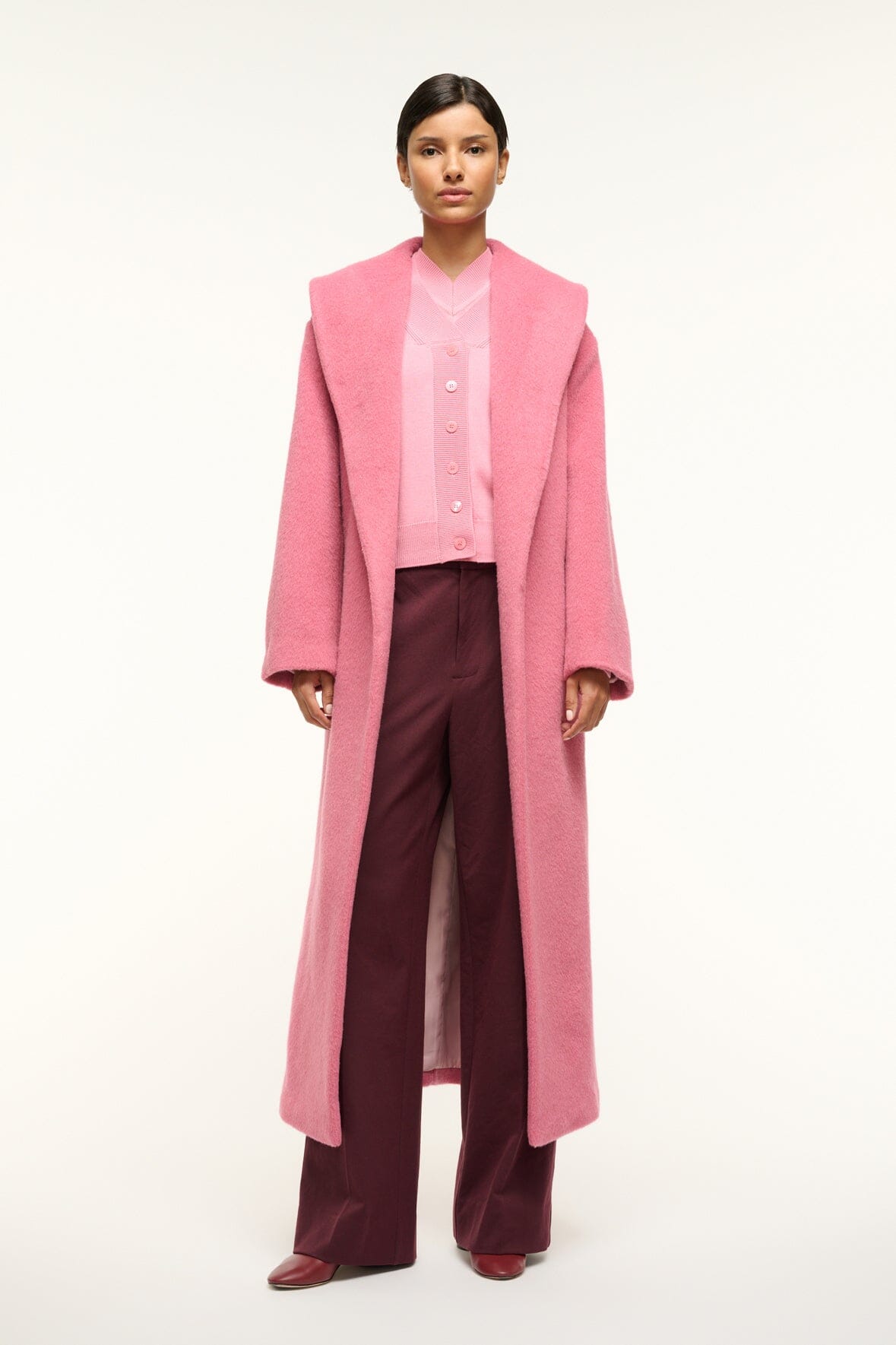 Image DAKOTA COAT | DAMASK PINK 2 of 7 and Clicking this image will trigger a zoom pop-up