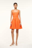 Image MINI WELLS DRESS | TANGERINE 1 of 5