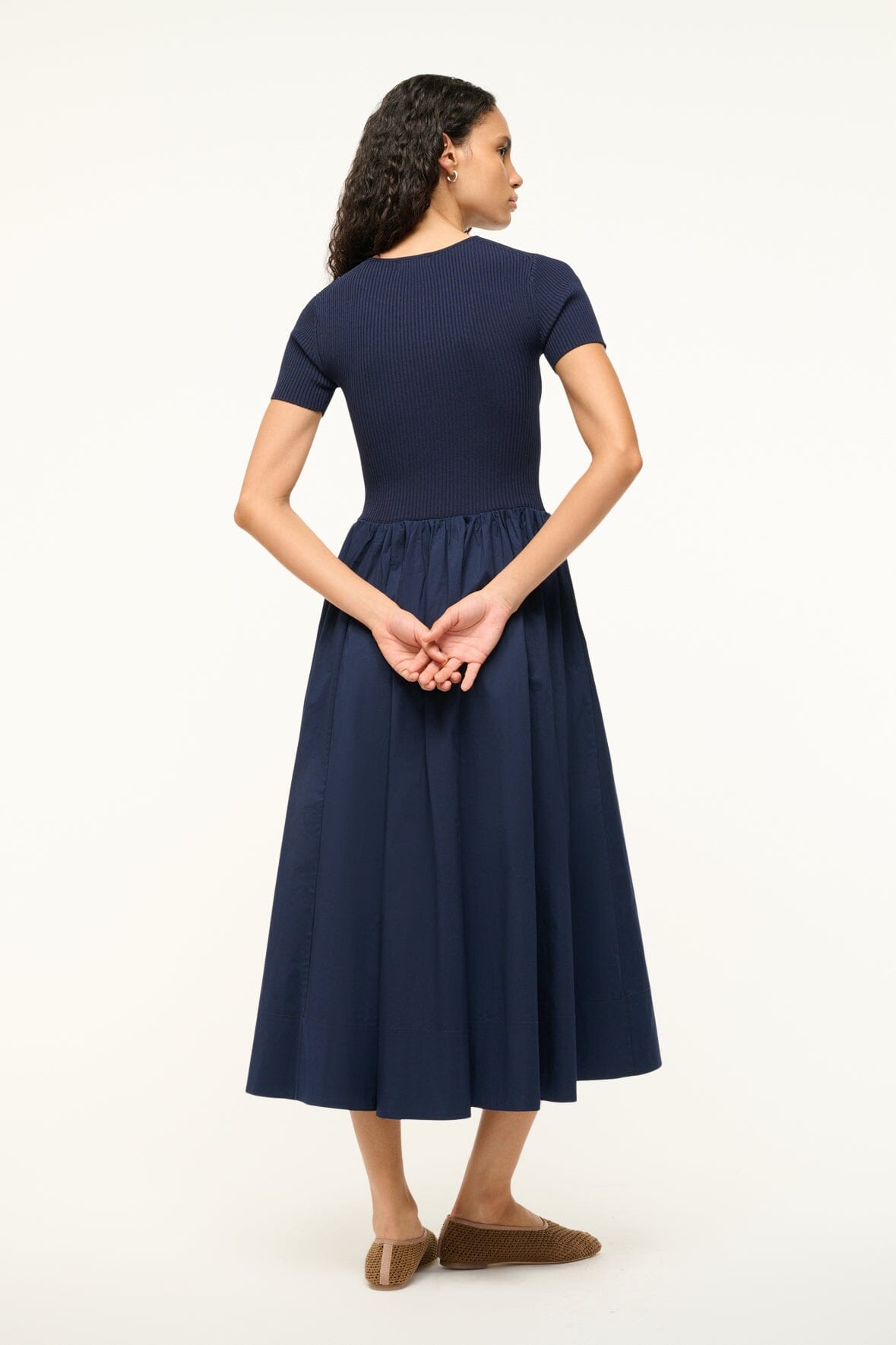 Image YSABEL DRESS | NAVY 5 of 6 and Clicking this image will trigger a zoom pop-up