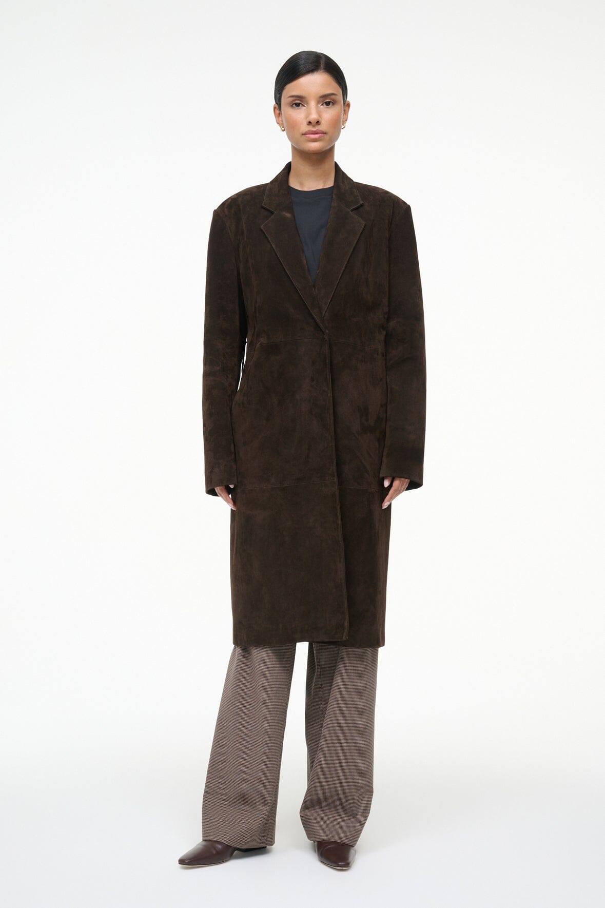 Image SABINE SUEDE JACKET | ESPRESSO 3 of 5 and Clicking this image will trigger a zoom pop-up