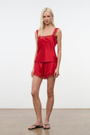 PADDLE SILK SHORT | TOMATO TOMATO / XS