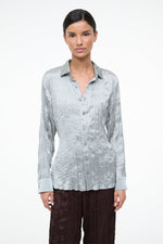 SUKI SHIRT | SILVER SAGE PLISSE