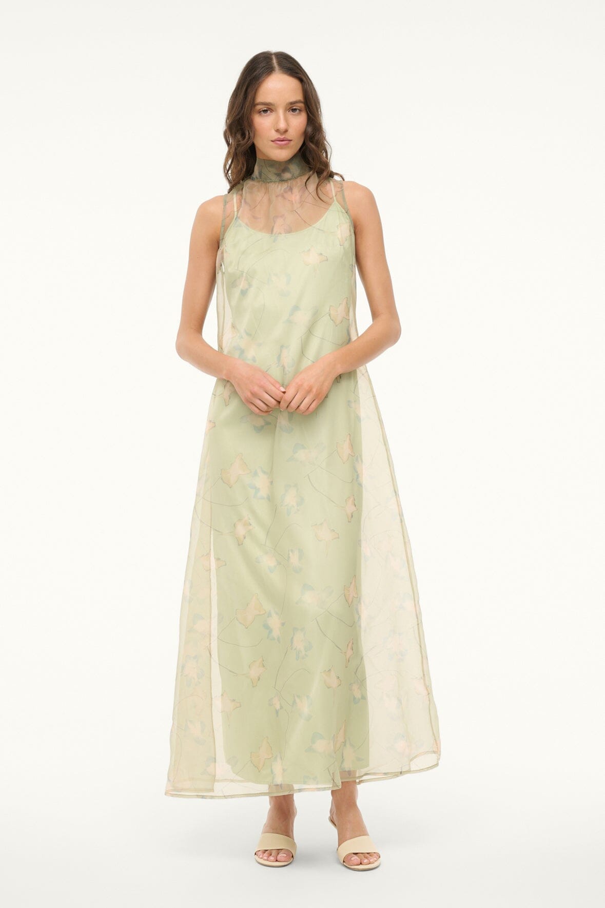 Image ALBEE DRESS | BOTANICAL MOSS 2 of 6 and Clicking this image will trigger a zoom pop-up