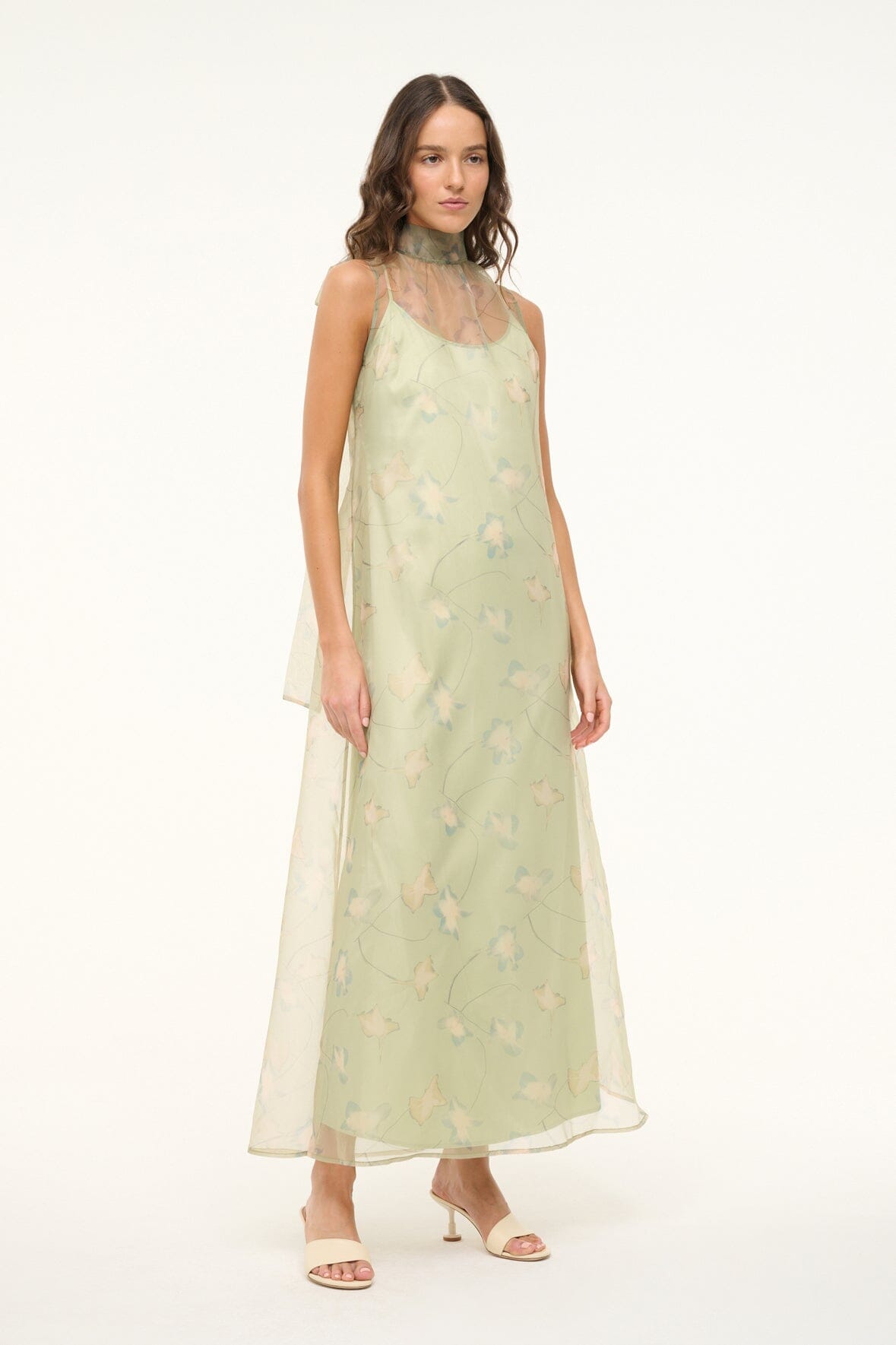 Image ALBEE DRESS | BOTANICAL MOSS 3 of 6 and Clicking this image will trigger a zoom pop-up