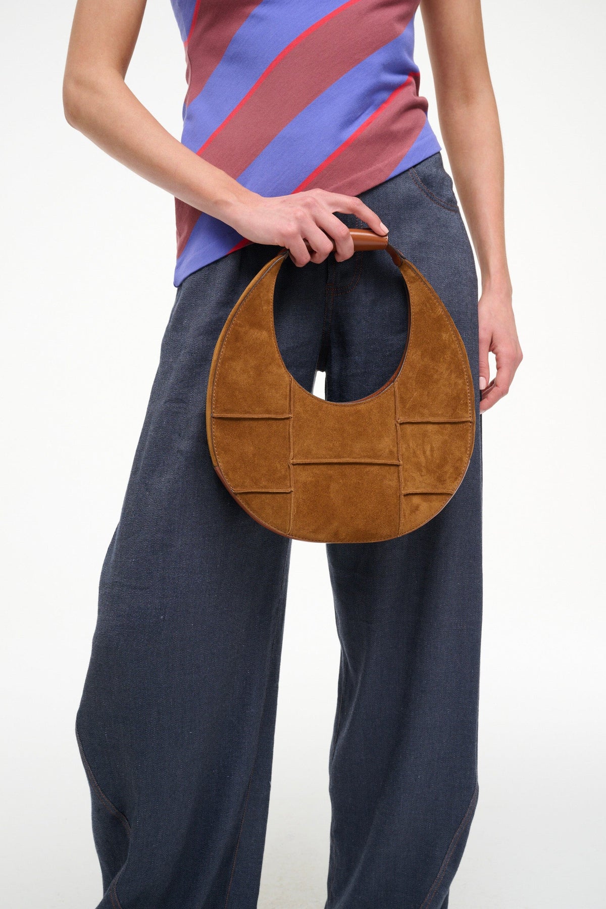 Image MOON BAG | TAN SUEDE 6 of 7 and Clicking this image will trigger a zoom pop-up