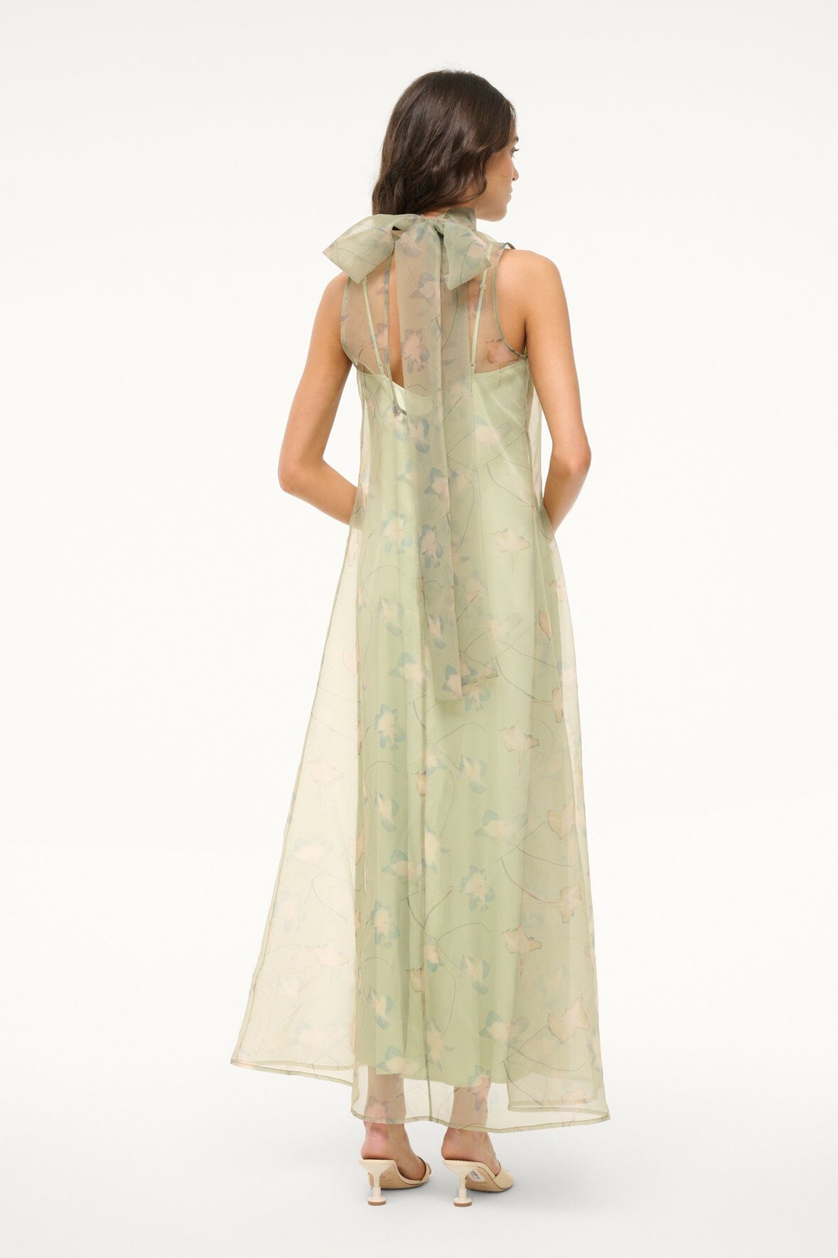 Image ALBEE DRESS | BOTANICAL MOSS 4 of 6 and Clicking this image will trigger a zoom pop-up