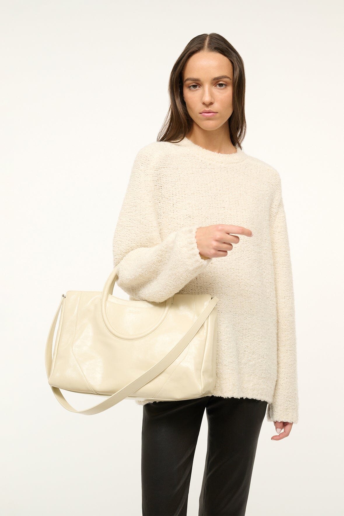 Image MAUDE SATCHEL | CREAM 6 of 8 and Clicking this image will trigger a zoom pop-up