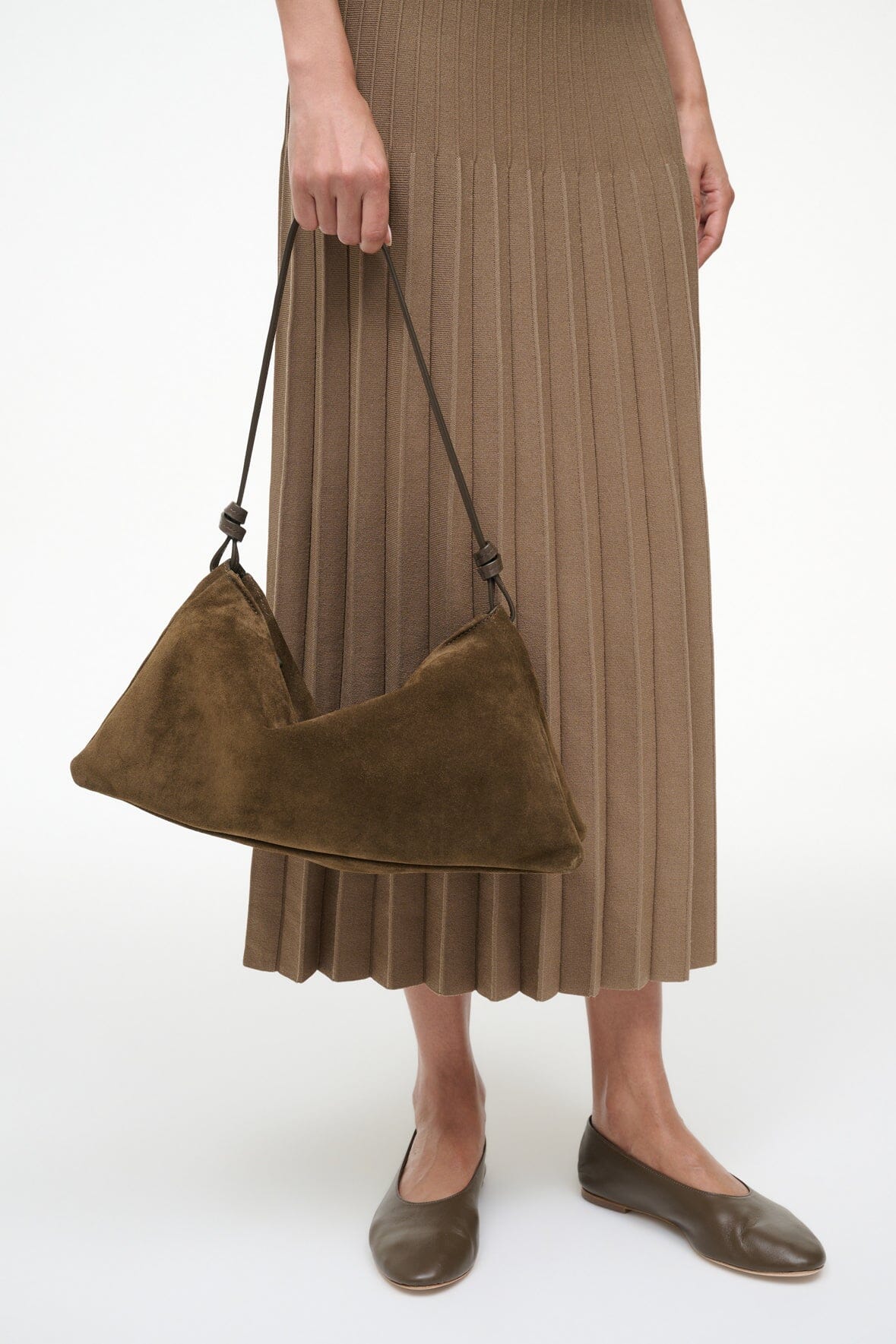 Image WALLY SHOULDER BAG | TRUFFLE SUEDE 7 of 7 and Clicking this image will trigger a zoom pop-up