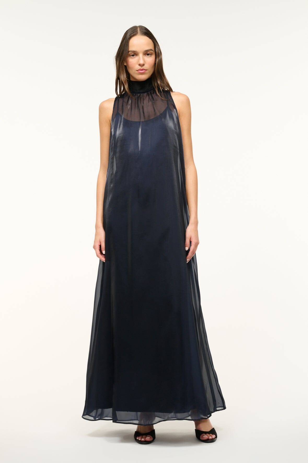 Image ALBEE DRESS | MIDNIGHT BLACK 1 of 5 and Clicking this image will trigger a zoom pop-up