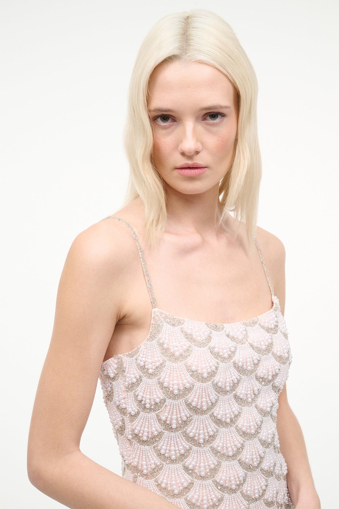 staud pearl sequin dress Staud Le Sable Dress Pearl