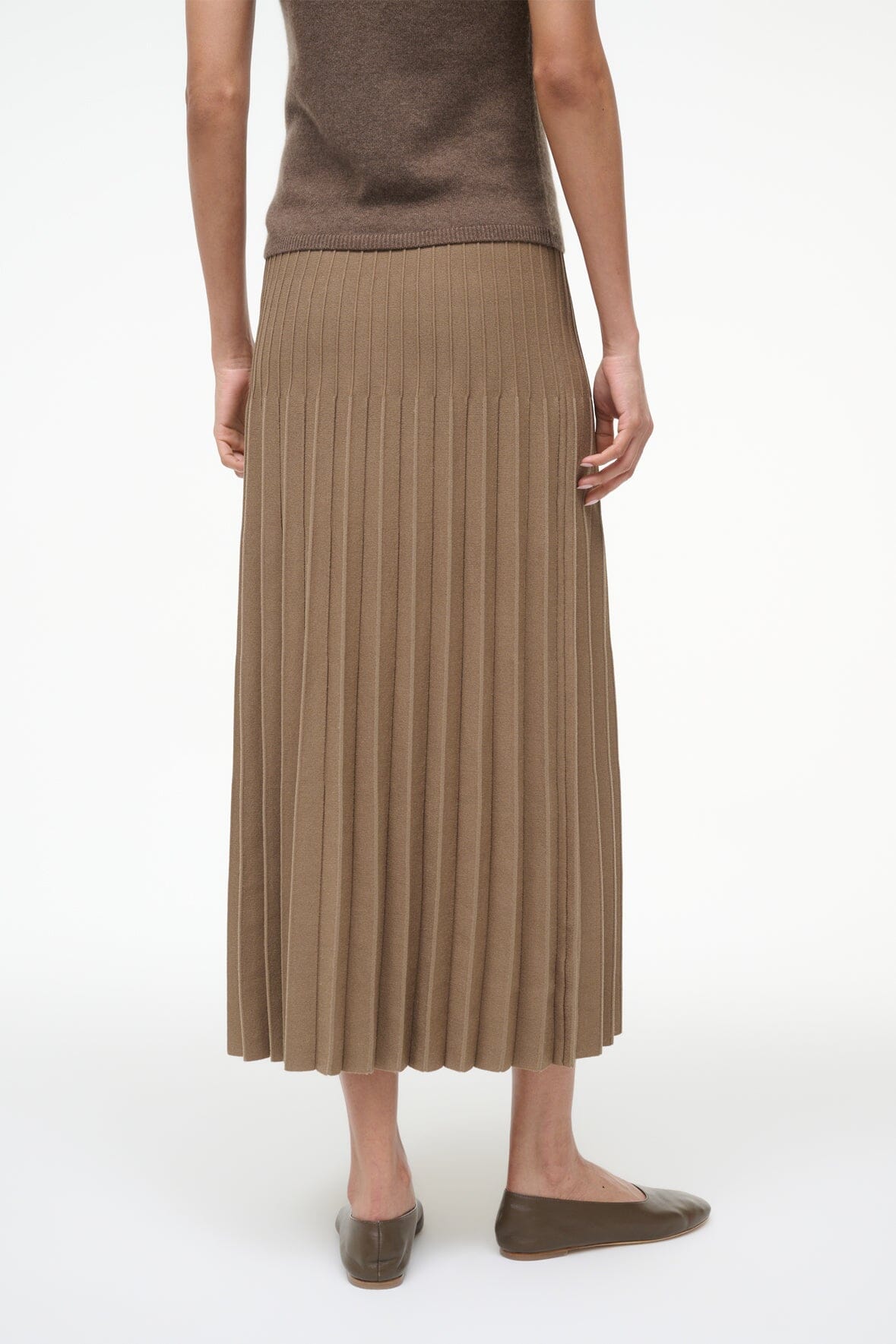 Image LENA SKIRT | TAUPE 5 of 7 and Clicking this image will trigger a zoom pop-up