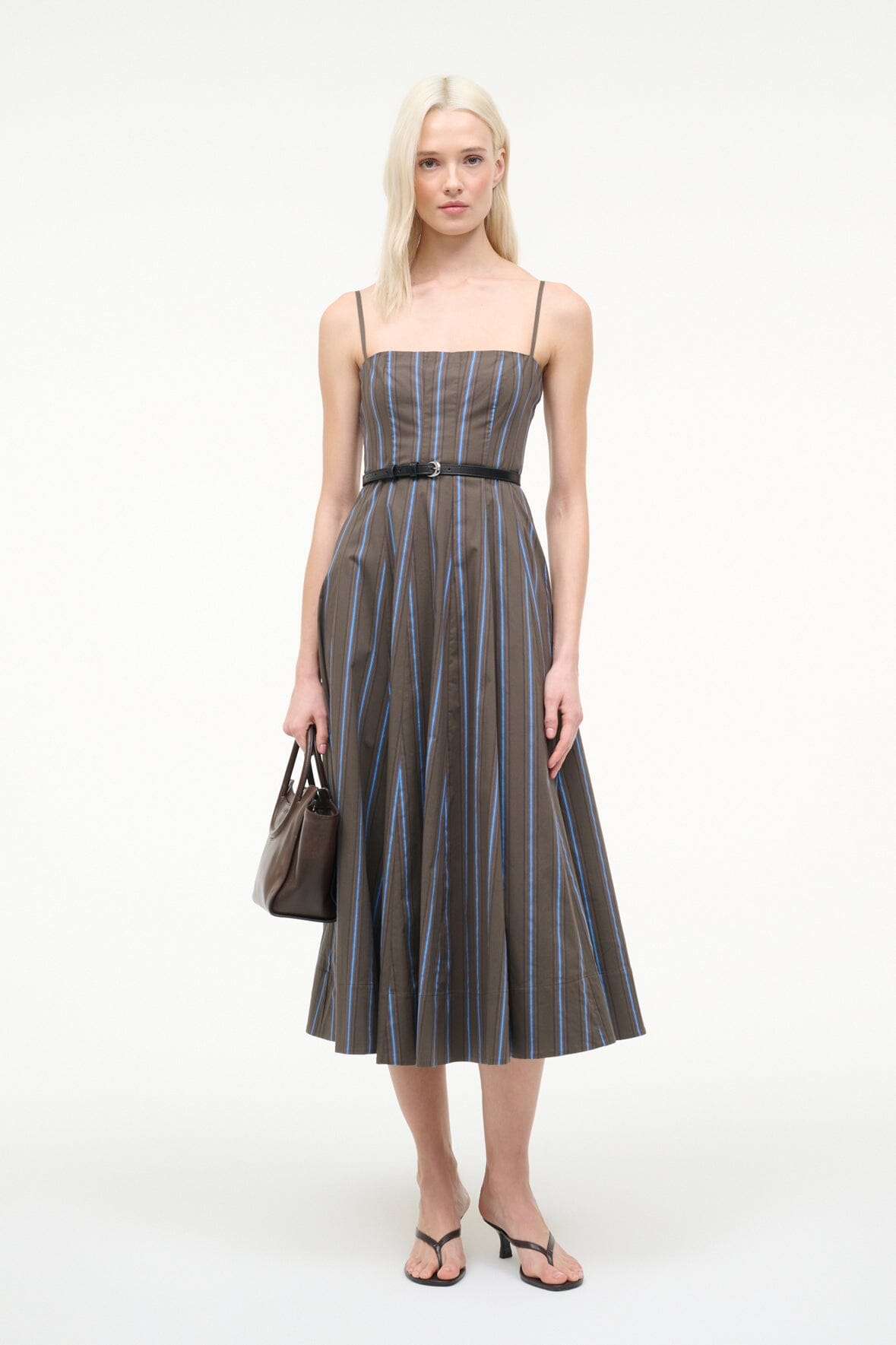 staud wylie striped midi dress STAUD Wylie Dress