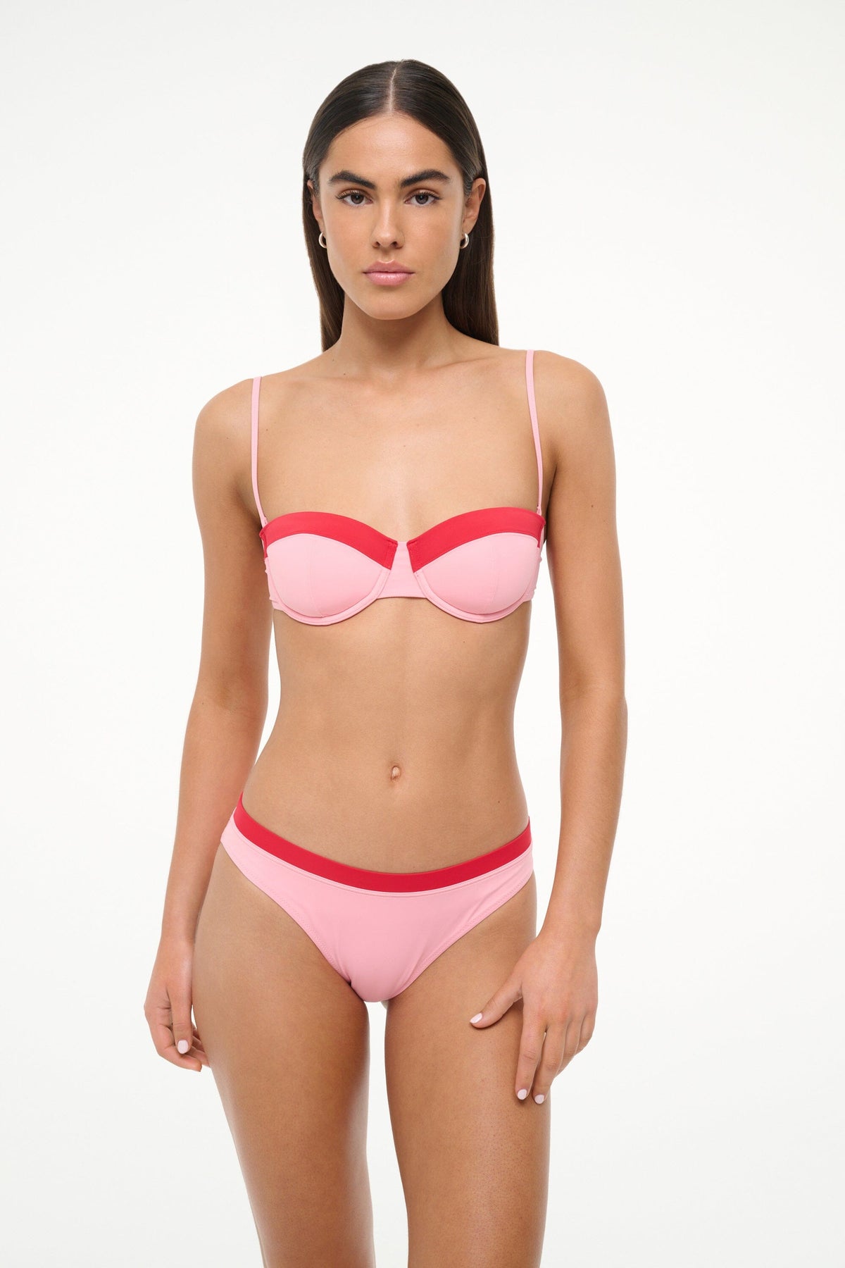 Image JO BALCONETTE BIKINI TOP | SWEETHEART CHERRY 1 of 9 and Clicking this image will trigger a zoom pop-up