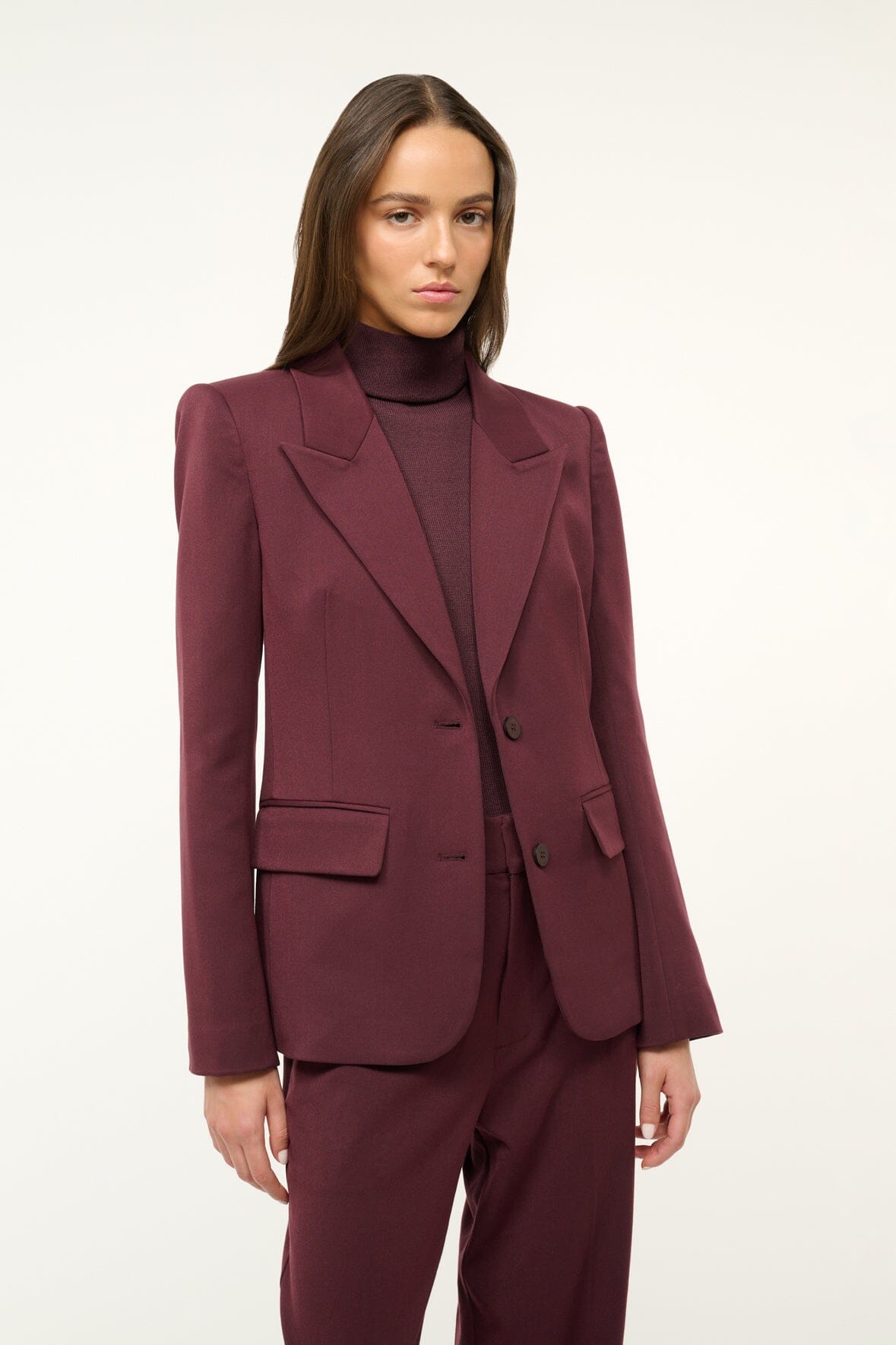 Image LEXINGTON BLAZER | MERLOT 1 of 4 and Clicking this image will trigger a zoom pop-up