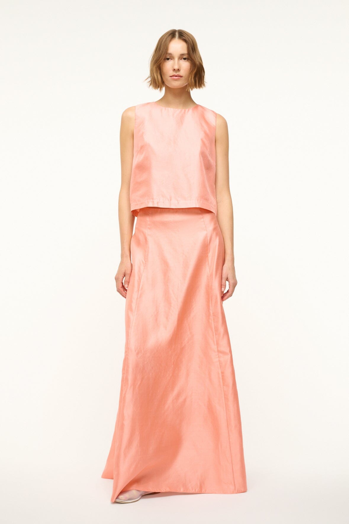 Image VINCENZO SILK SKIRT | CARNATION 7 of 8 and Clicking this image will trigger a zoom pop-up